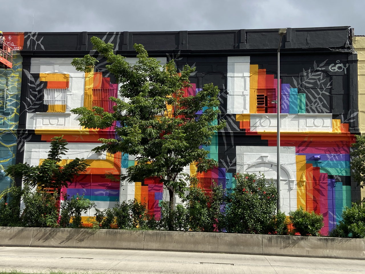 Fertige Fassade, Bildausschnitt mit dem eingeschriebenen Datum