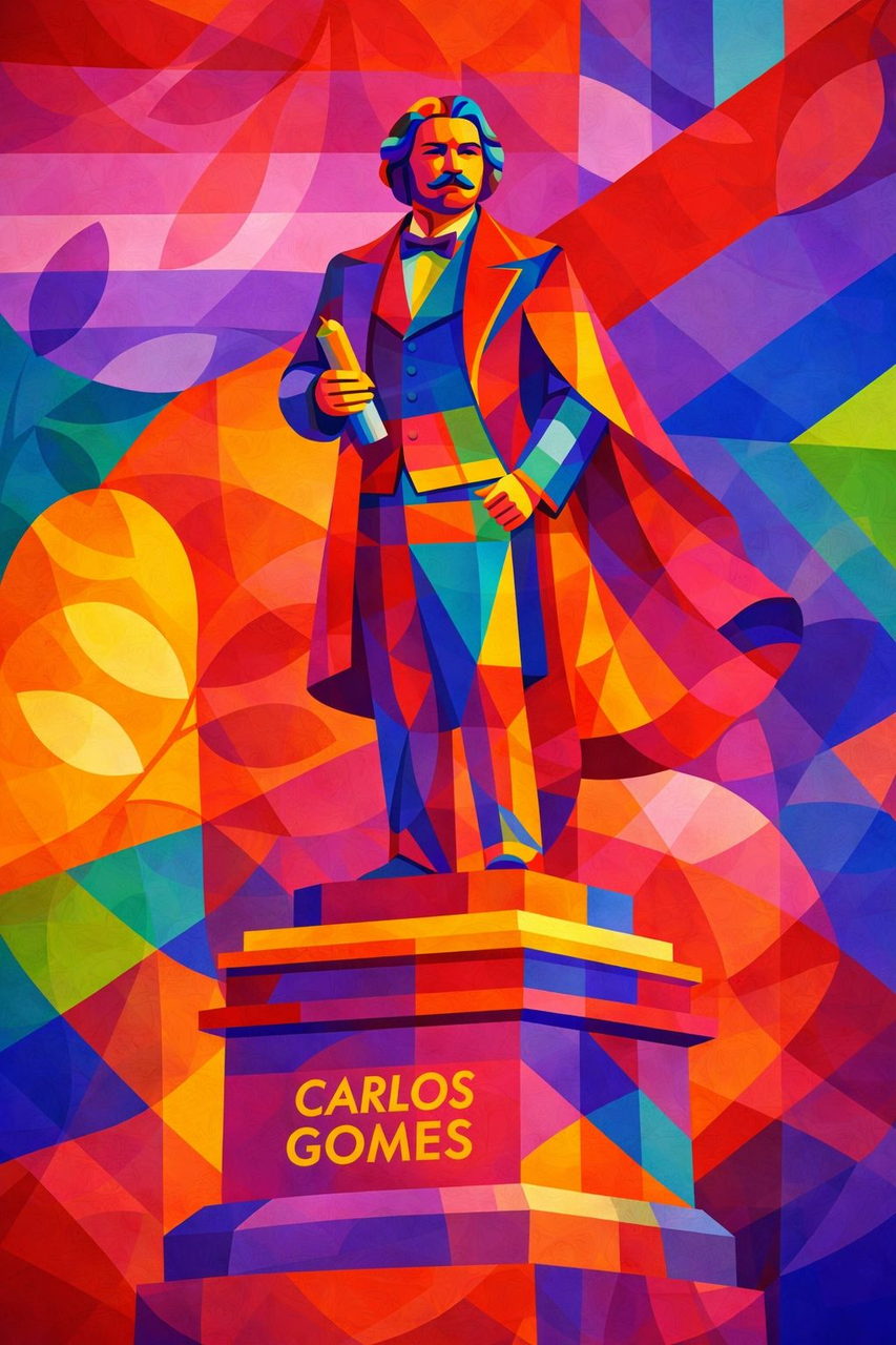 Carlos Gomes dans une version saturée en blocs de couleur