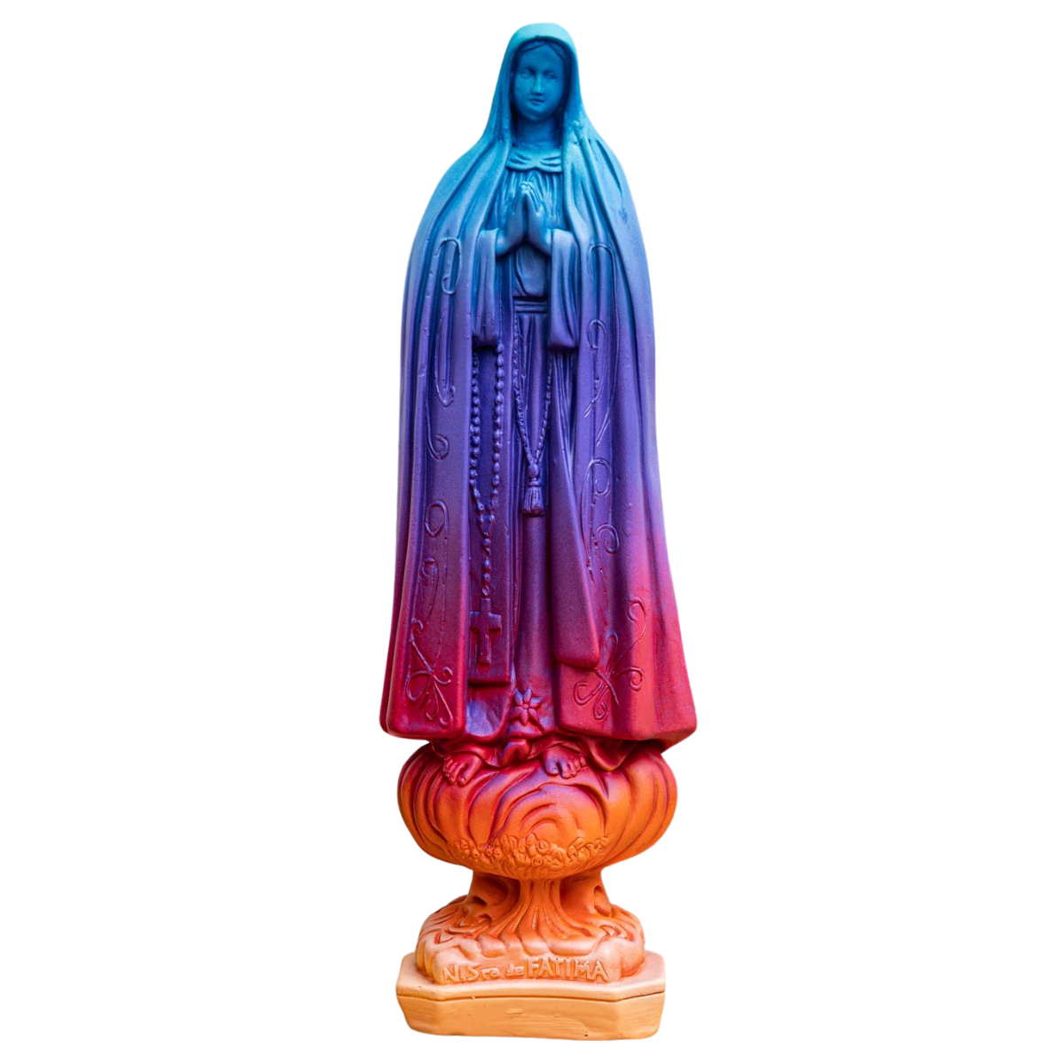 Estátua Nossa Senhora de Fátima Degradê Barbara Goy 50cm
